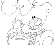 Coloriage et dessins gratuit Ours Cuisinier à imprimer