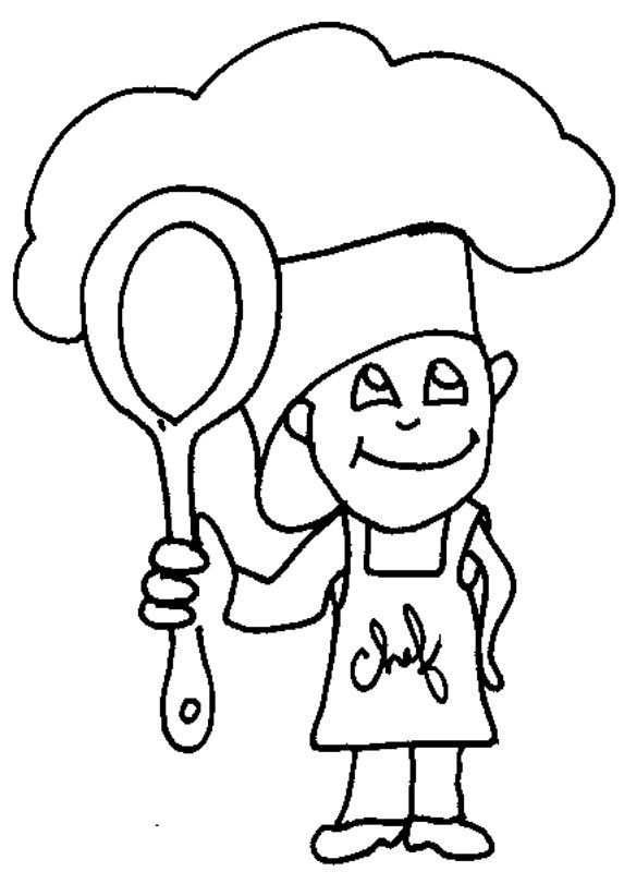 Coloriage et dessins gratuits Petit Cuisinier à imprimer