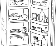 Coloriage R&eacute;frig&eacute;rateur ouvert