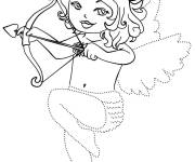 Coloriage Ange de l&rsquo;amour cupidon