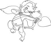 Coloriage Coup d&rsquo;amour cupidon