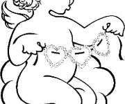 Coloriage Cupidon d&eacute;esse de l&rsquo;amour