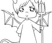 Coloriage Cupidon diabolique