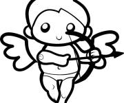 Coloriage Cupidon en vector