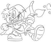 Coloriage Cupidon le patron d'amour
