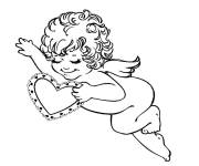 Coloriage Cupidon mignon &agrave; colorier