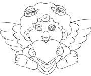 Coloriage Cupidon mignonne facile