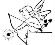 Coloriage Cupidon offre l'amour