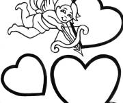 Coloriage Cupidon stylisé