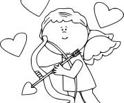Coloriage et dessins gratuit Enfant cupidon ange à imprimer