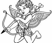 Coloriage Les flèches magiques d’amour de Cupidon