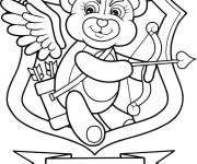 Coloriage Ours comme Cupidon en ligne