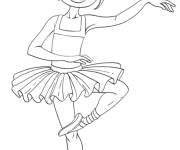 Coloriage Ballerine de bande anim&eacute;