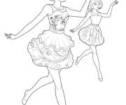 Coloriage Barbie de Disney danseuse