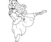 Coloriage Barbie de Disney danseuse de ballet