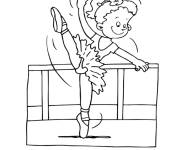 Coloriage Cours de ballerine danseuse