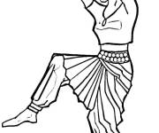 Coloriage Danse de l'inde