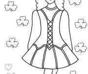 Coloriage Danse irlandaise