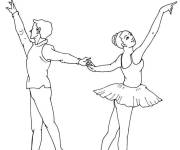 Coloriage Danseur et danseuse classique