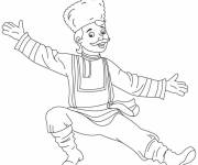 Coloriage Danseur russe