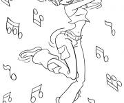 Coloriage Danseuse &agrave; la mode