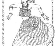 Coloriage Danseuse africaine
