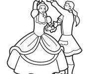 Coloriage Danseuse avec son partenaire