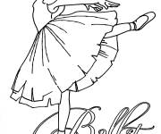 Coloriage Danseuse classique &agrave; colorier