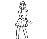 Coloriage Danseuse Cours de danse &agrave; t&eacute;l&eacute;charger
