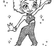 Coloriage Danseuse dans le disco