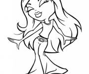 Coloriage et dessins gratuit danseuse danse hip hop à imprimer