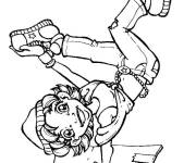 Coloriage Danseuse de hip hop moderne