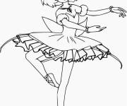 Coloriage et dessins gratuit Danseuse de manga à imprimer