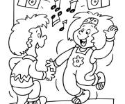 Coloriage Danseuse et danseur du monde