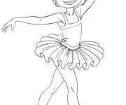 Coloriage et dessins gratuit Danseuse &eacute;toile de film anim&eacute; à imprimer