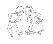 Coloriage Danseuse folklorique russe