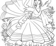 Coloriage Danseuse gitane