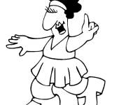 Coloriage Danseuse juive