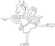 Coloriage et dessins gratuit Danseuse papillon au crayon à imprimer