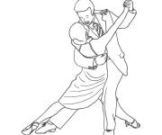 Coloriage Danseuse professionnelle en show