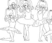 Coloriage Danseuses de Ballet du Lac des Cygnes