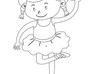 Coloriage et dessins gratuit Fille de dessin animé danseuse à imprimer