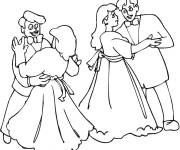 Coloriage Homme et femme en dansant facile