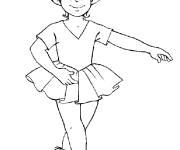 Coloriage Petite danseuse de ballet en ligne