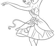 Coloriage et dessins gratuit Princesse en dansant à imprimer