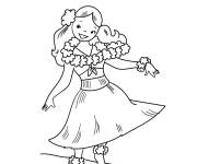Coloriage Une danseuse folklorique