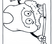 Coloriage Dent et dentifrice
