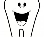 Coloriage Dent tout en souriant