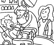 Coloriage Dentiste dessin de soignement