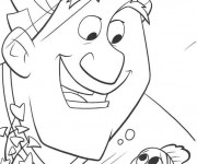 Coloriage Dentiste heureux avec son poisson